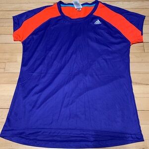 Vintage Adidas Purple and Orange Sports Tee
